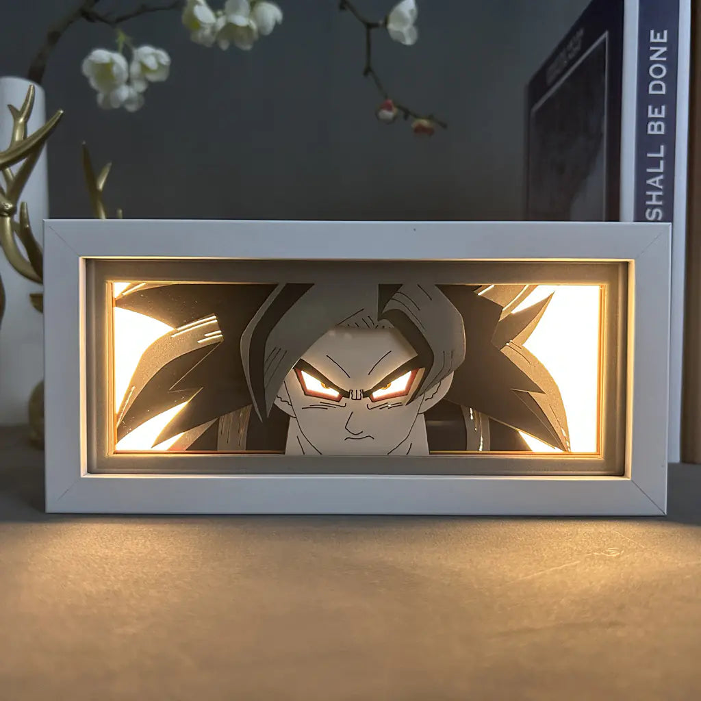 Anime Paper Cut Light - Warrior Desktop Decoration