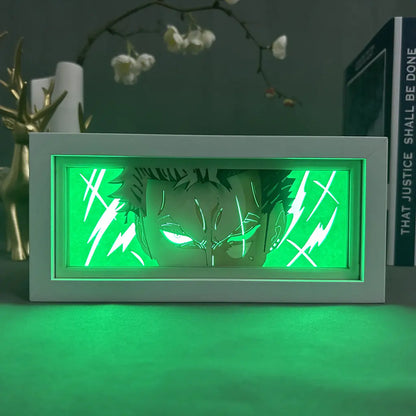 Anime Paper Cut Light - Warrior Desktop Decoration