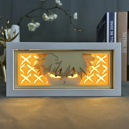 Anime Paper Cut Light - Warrior Desktop Decoration
