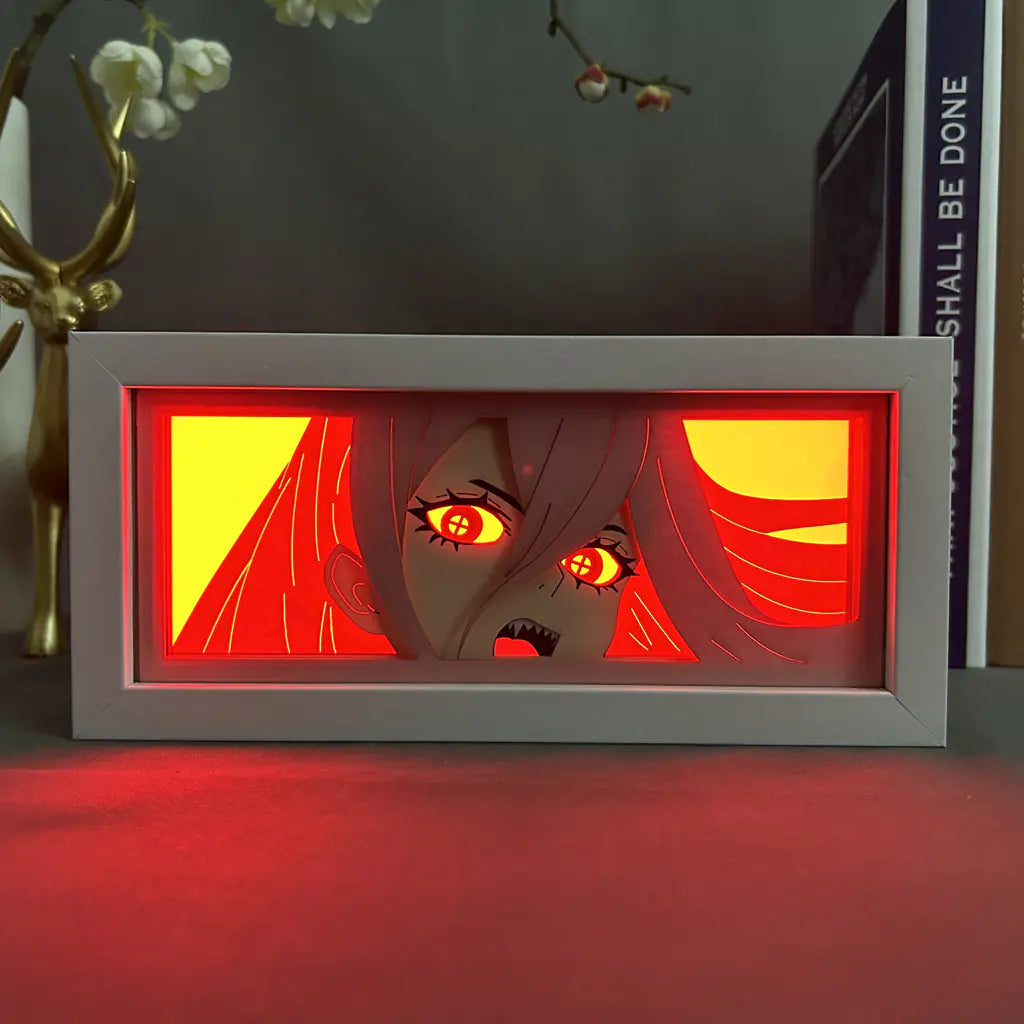 Anime Paper Cut Light - Warrior Desktop Decoration