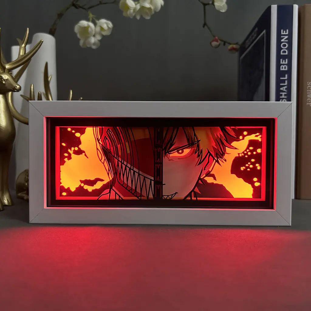 Anime Paper Cut Light - Warrior Desktop Decoration