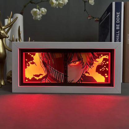 Anime Paper Cut Light - Warrior Desktop Decoration