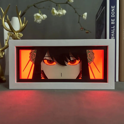 Anime Paper Cut Light - Warrior Desktop Decoration