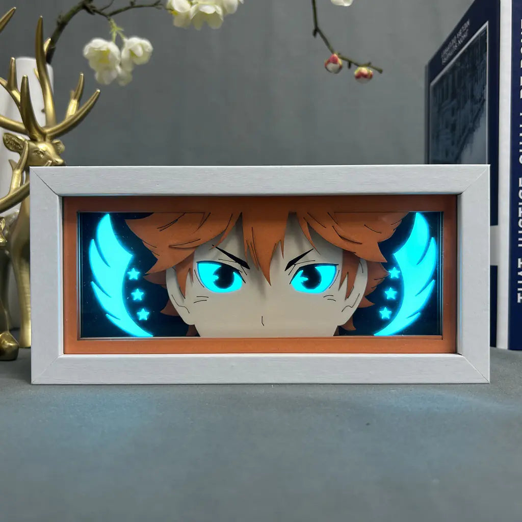 Anime Paper Cut Light - Warrior Desktop Decoration