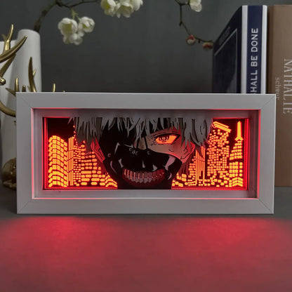 Anime Paper Cut Light - Warrior Desktop Decoration
