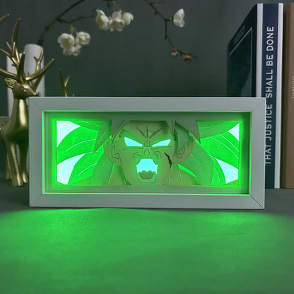 Anime Paper Cut Light - Warrior Desktop Decoration