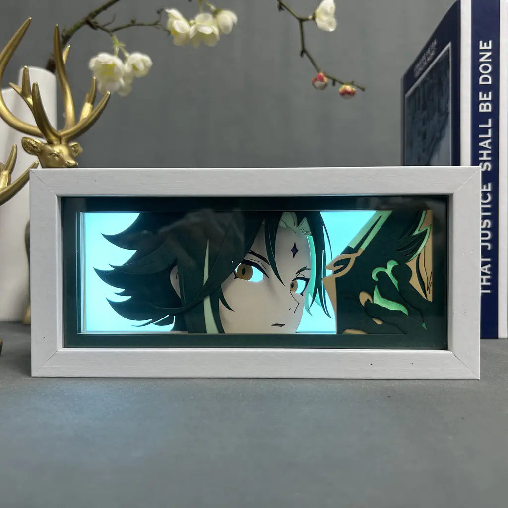 Anime Paper Cut Light - Warrior Desktop Decoration