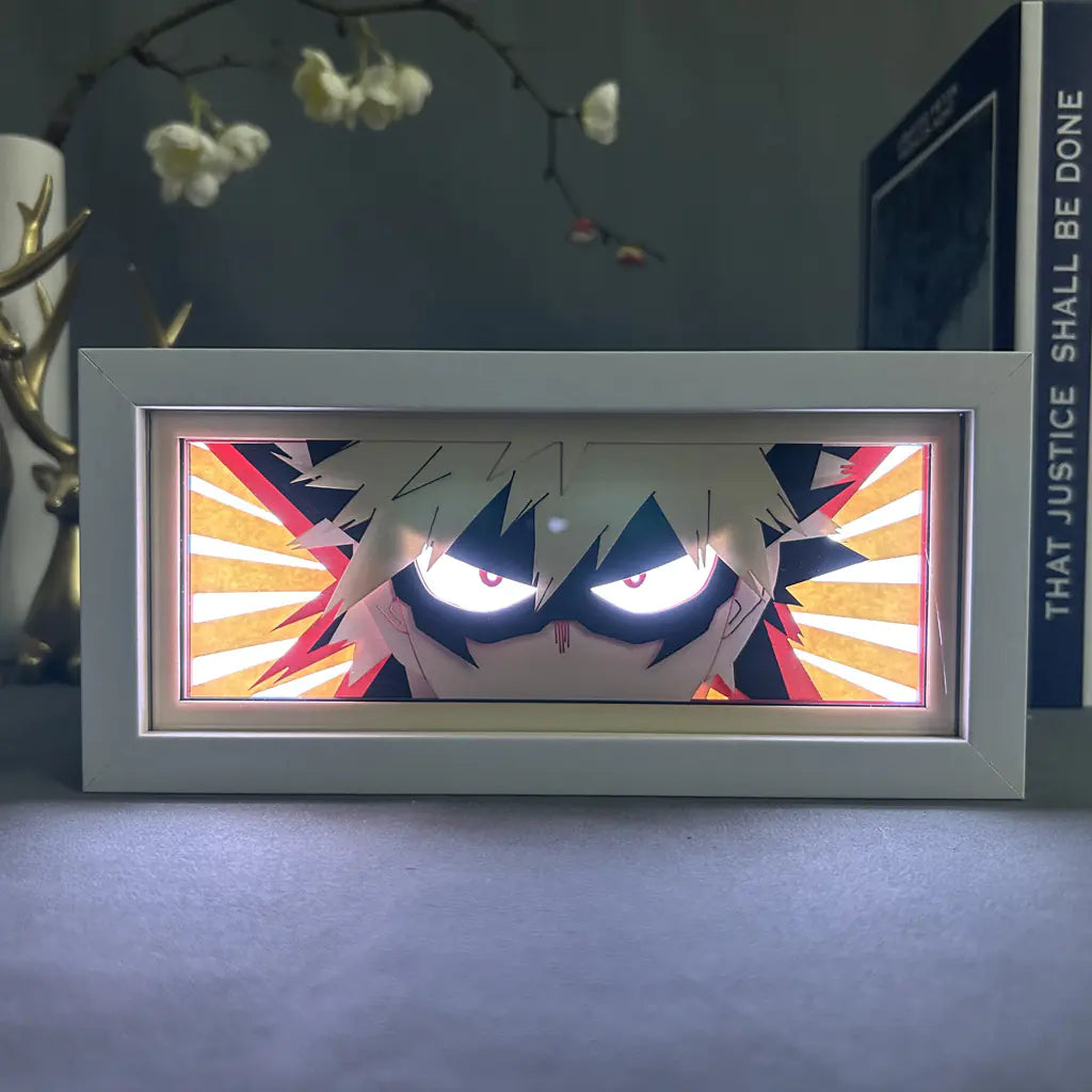 Anime Paper Cut Light - Warrior Desktop Decoration