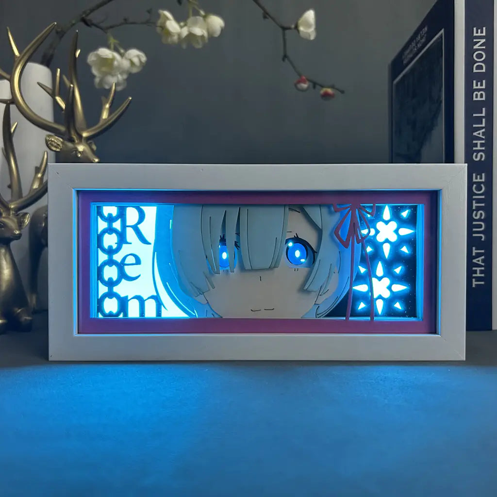 Anime Paper Cut Light - Warrior Desktop Decoration