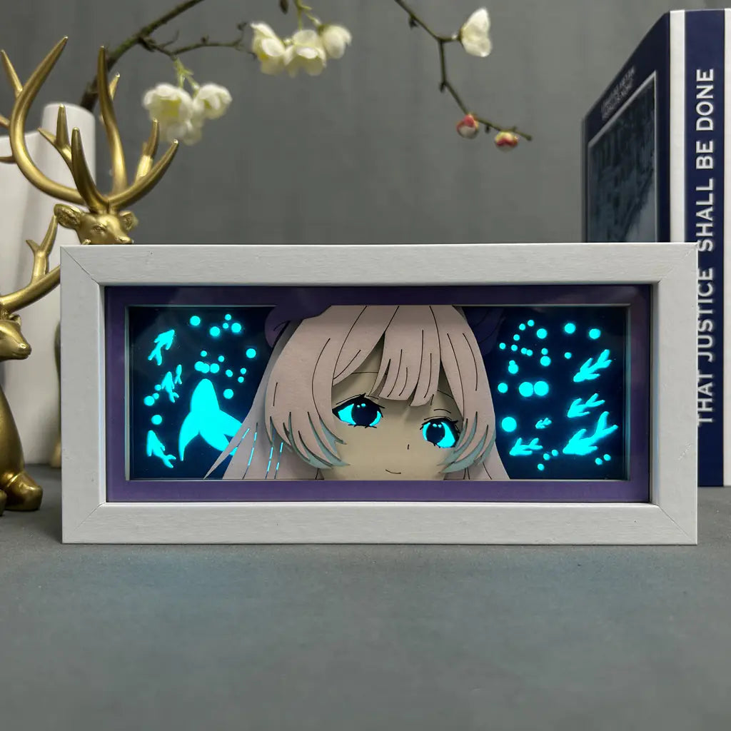 Anime Paper Cut Light - Warrior Desktop Decoration
